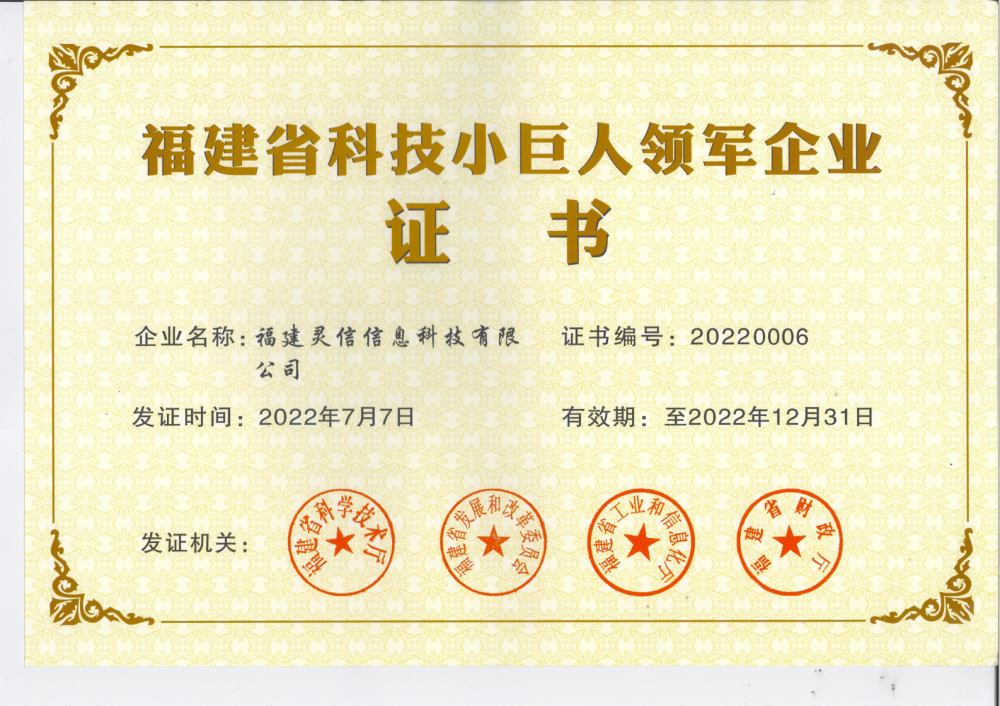 福建省科技小巨人领军企业